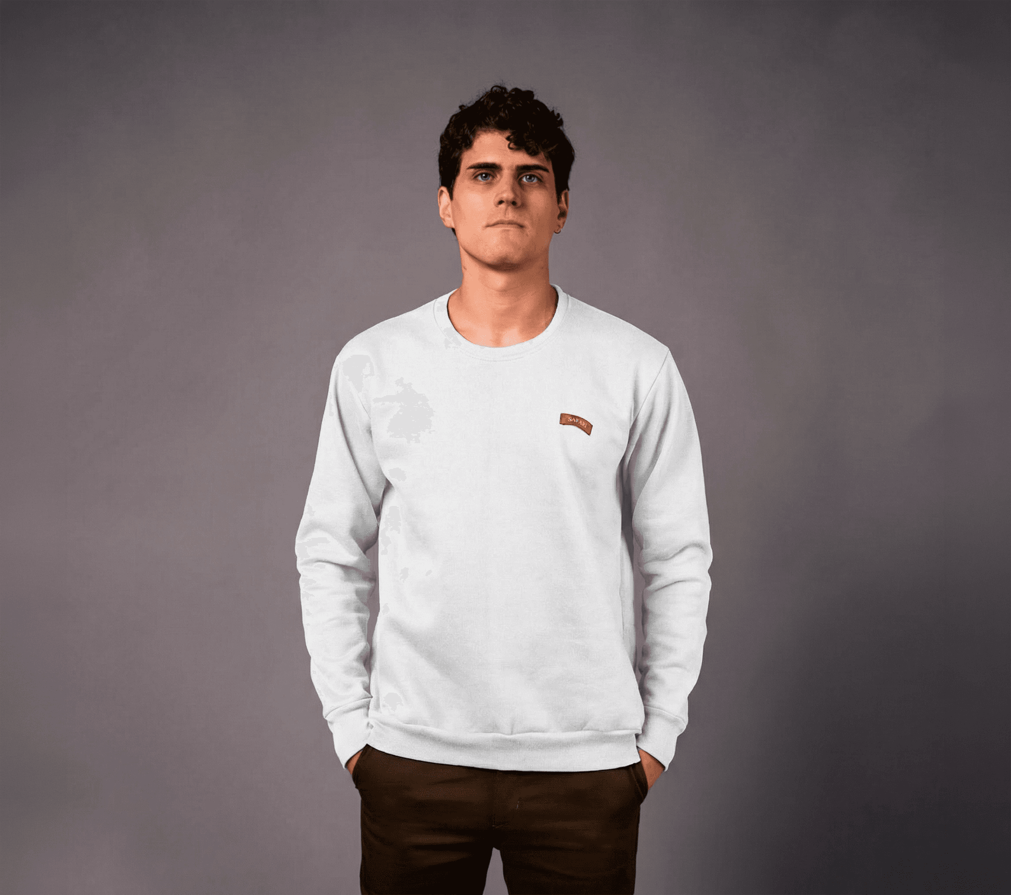 Buzo cuello redondo - Frisa - 35% poliéster 65% algodón — vista 1