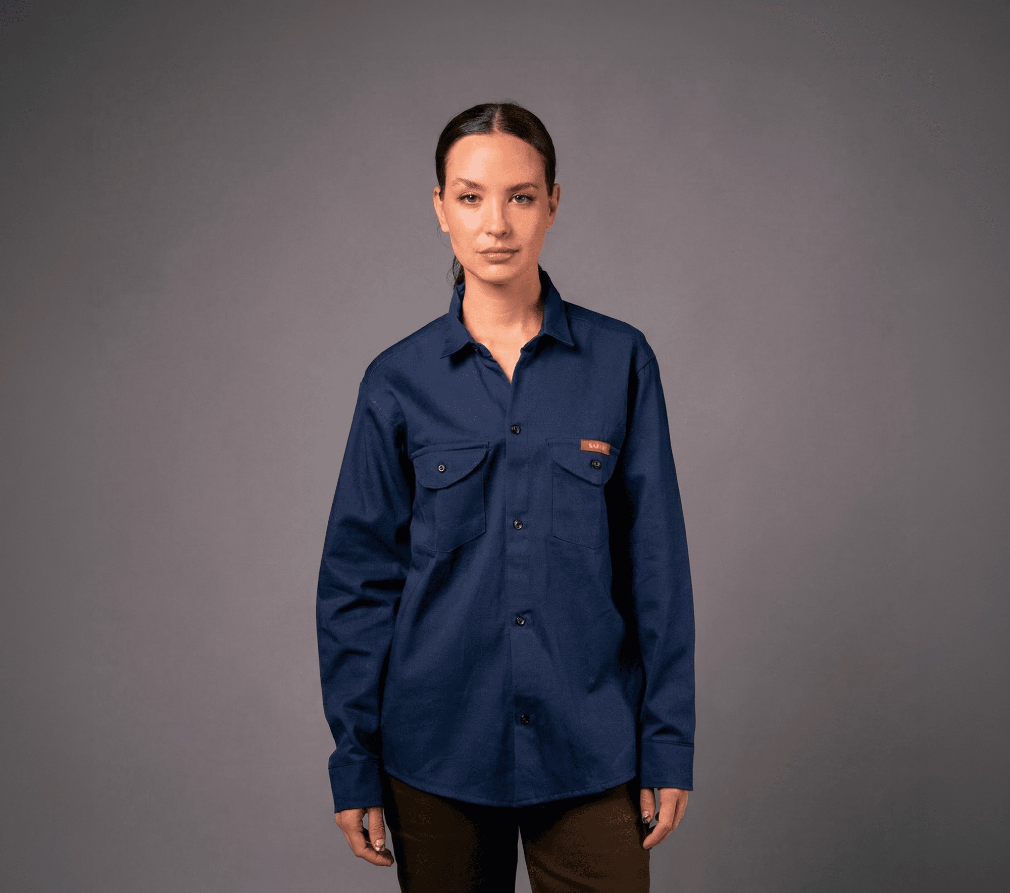 Camisa de trabajo - Gabardina 6 onzas 100% algodón — vista 3