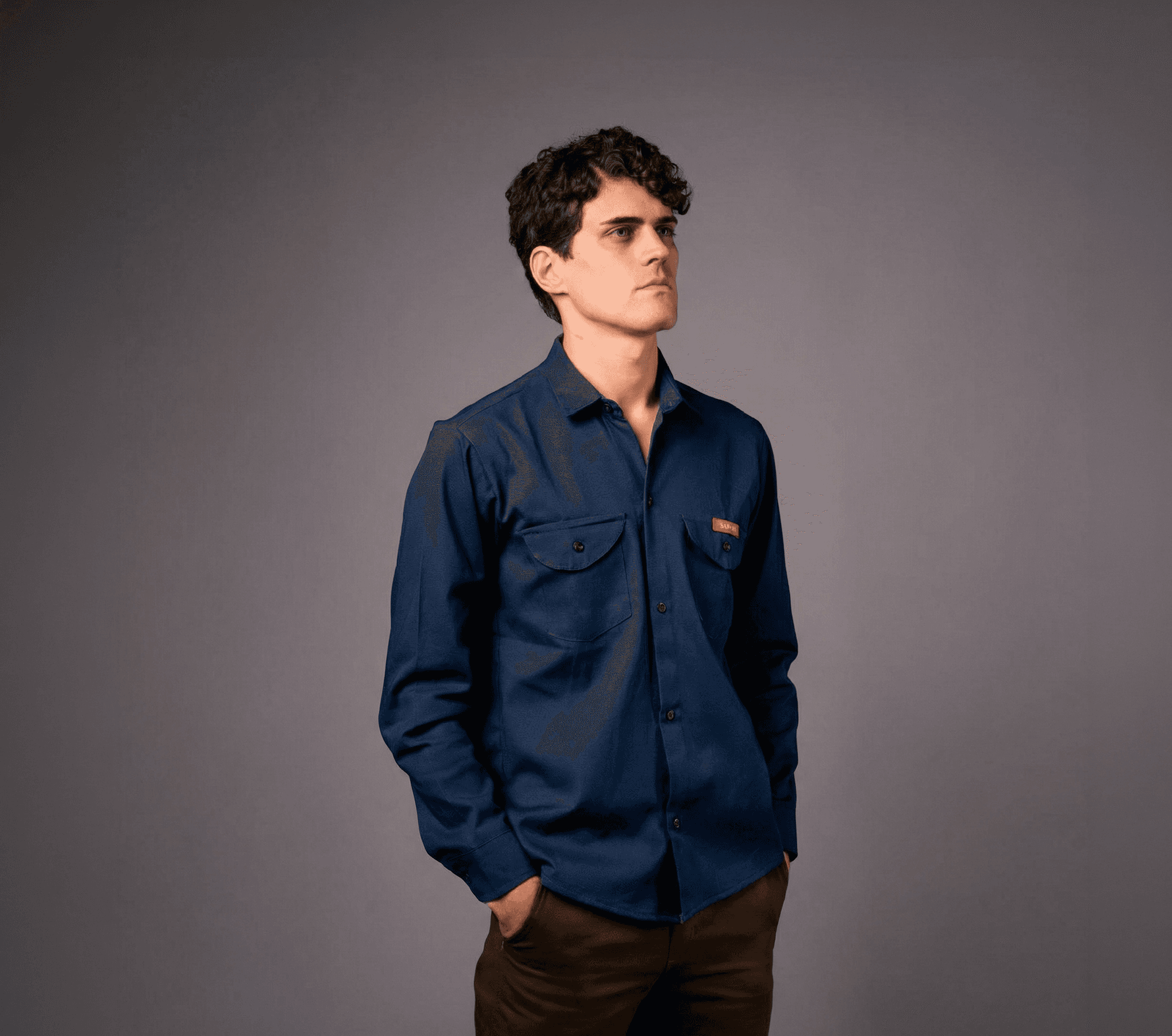 Camisa de trabajo - Gabardina 6 onzas 100% algodón — vista 2