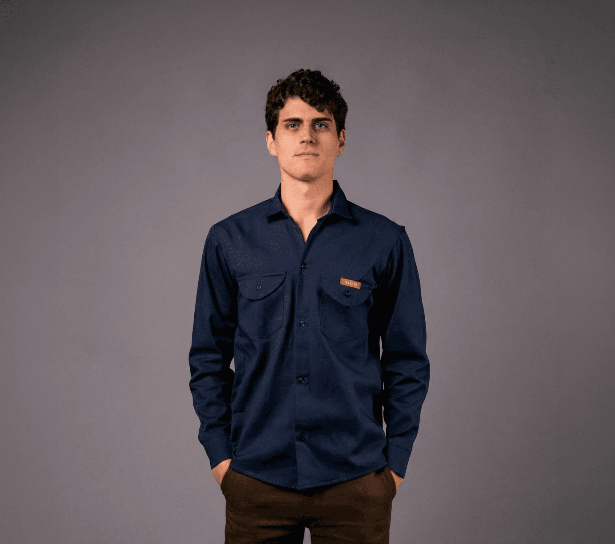 Camisa de trabajo - Gabardina 6 onzas 100% algodón — vista 1