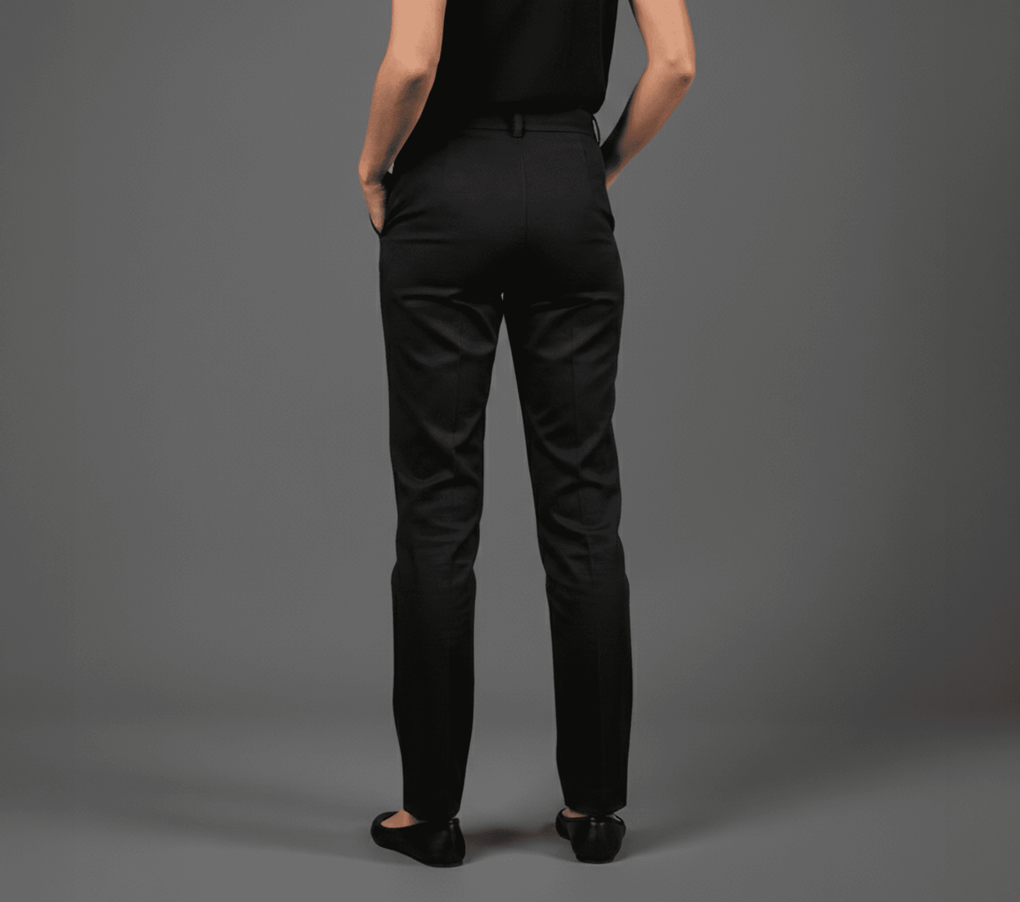 Pantalón de vestir de mujer - Algodón con spandex - 65% algodón 25% poliéster 10% spandex — vista 2
