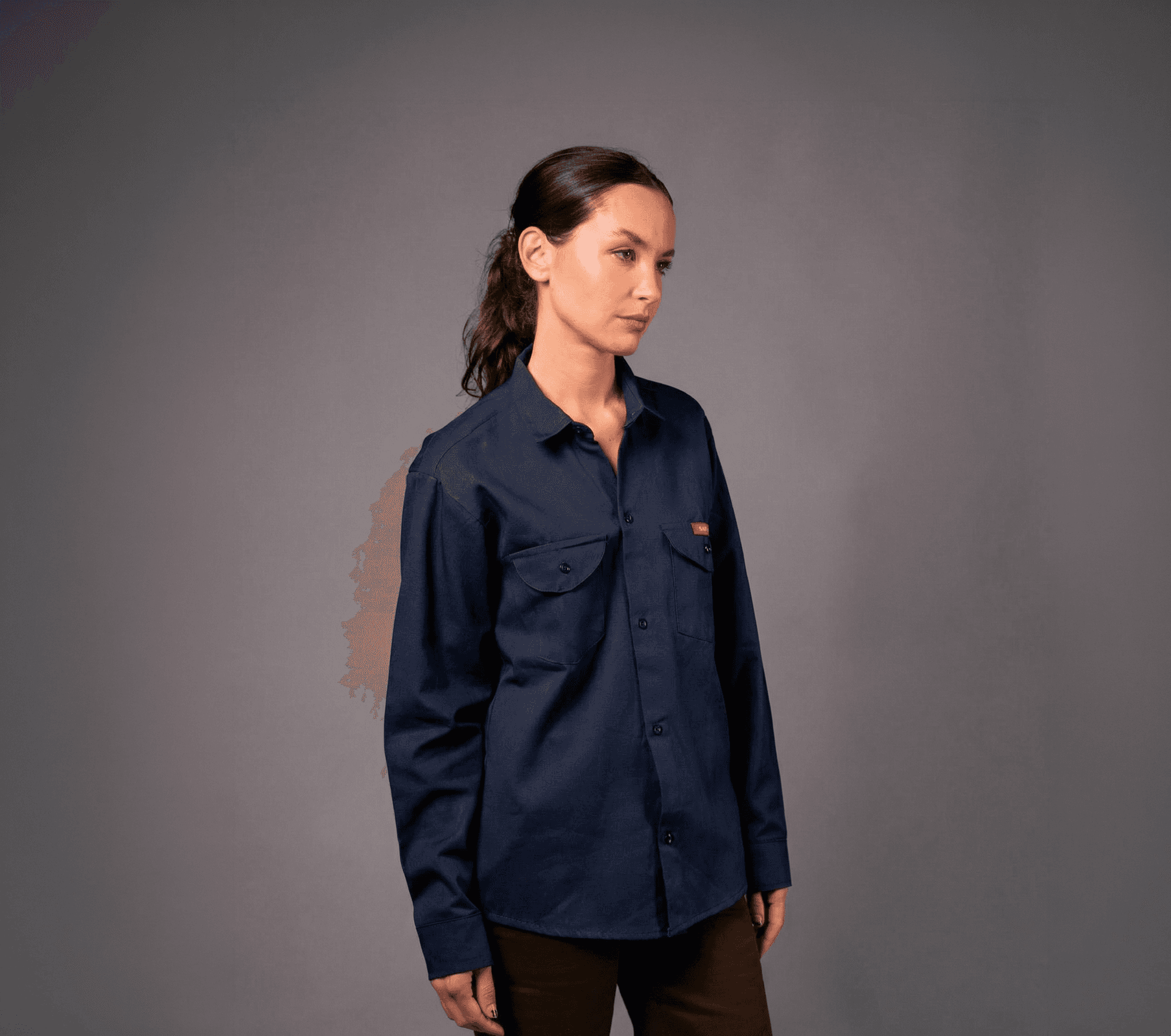 Camisa de trabajo - Gabardina 6 onzas 100% algodón — vista 4